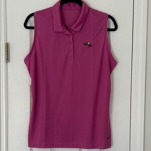 Nike Women's Pink Sleeveless Golf Polo Shirt.  Size Medium